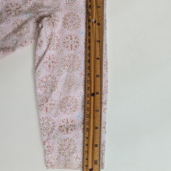 Jacadi Paris Liberty Baby Cotton Blouse 12 Months Pink Ruffle Neck Long Sleeves - Picture 6 of 7